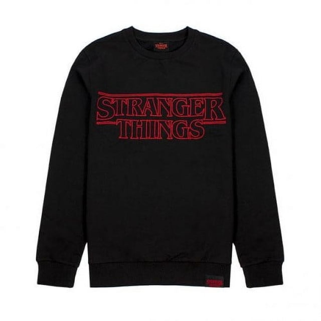 Stranger Things - Jersey para Adultos Unisex (Negro, Rojo)