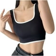 thumbnail image 2 of YHAJDS Basic Undershirt Tanks Women Solid Color Round Neck Spaghetti Strap Fitted Layering Cami Shirt, 2 of 5