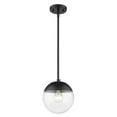 thumbnail image 2 of Beaumont Lane Small Pendant in Black with Clear Glass and Black Cap, 2 of 4