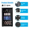 WANAI 120 Can Beverage Fridge & Cooler Small Mini Fridge Glass Door for