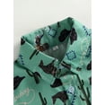 thumbnail image 5 of Toddler Baby Boy Western Clothes Cow Print Button Up Shirts Lapel Short Sleeve Dress Shirt Cowboy Summer Tee Tops, 5 of 8