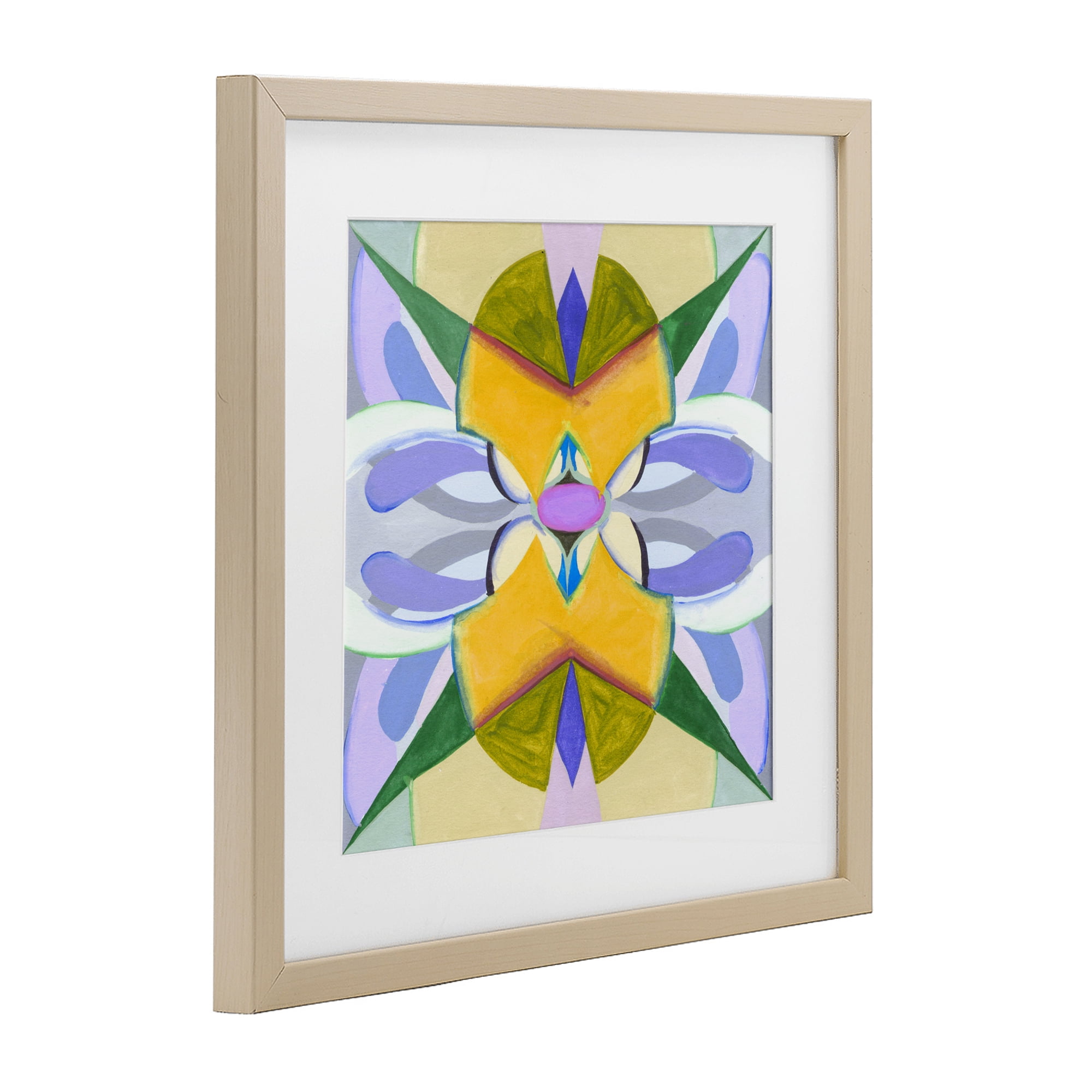 Stupell Industries Revival Kaleidoscope Symmetry Birch Framed Print Under Glass, design by Melissa Wang