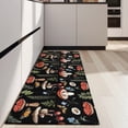 thumbnail image 4 of Red Mushroom Snail Black Pattern Kitchen Rug Mat,Kitchen Runner Rugs Non Skid Washable,Decorative Kitchen Floor Mats for Kitchen,Sink,Laundry,17"X47", 4 of 5