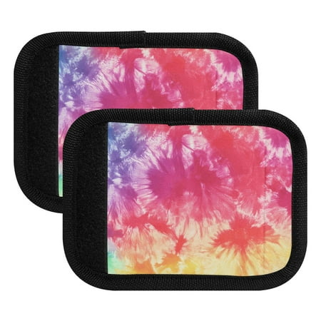 Luggage Handle Wrap for Suitcase 2 Pack Luggage Tag Identifiers for Travel Accessories Colorful Tie Dye