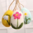 thumbnail image 6 of 6/5/1pcs Easter Felt Egg Hanging Ornament Colorful Painted Easter Egg Home Wall Tree Hanging Basket Fillers Wall Decoration Tassel Ornament Party Supplies, 6 of 9