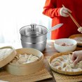thumbnail image 4 of 1 Set of Saucepan with Steamer Stainless Steel Pot Nonstick Saucepan Cooking Small Pot, 4 of 9