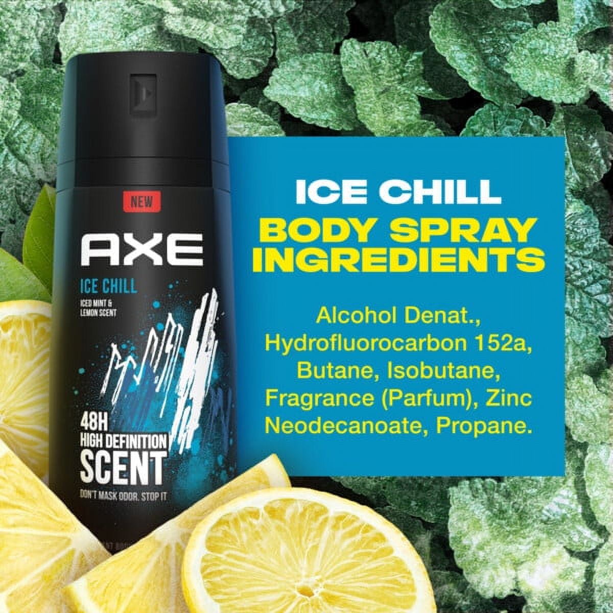 AXE Ice Chill 48H High Definition Scent Deodorant Body Spray 4.0 Oz