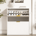 thumbnail image 7 of Dowellia Shoe storage cabinet with 2 flip-out drawers, Narrow shoe storage cabinet for entrance hall, Shoe storage cabinet in white wood, 7 of 7