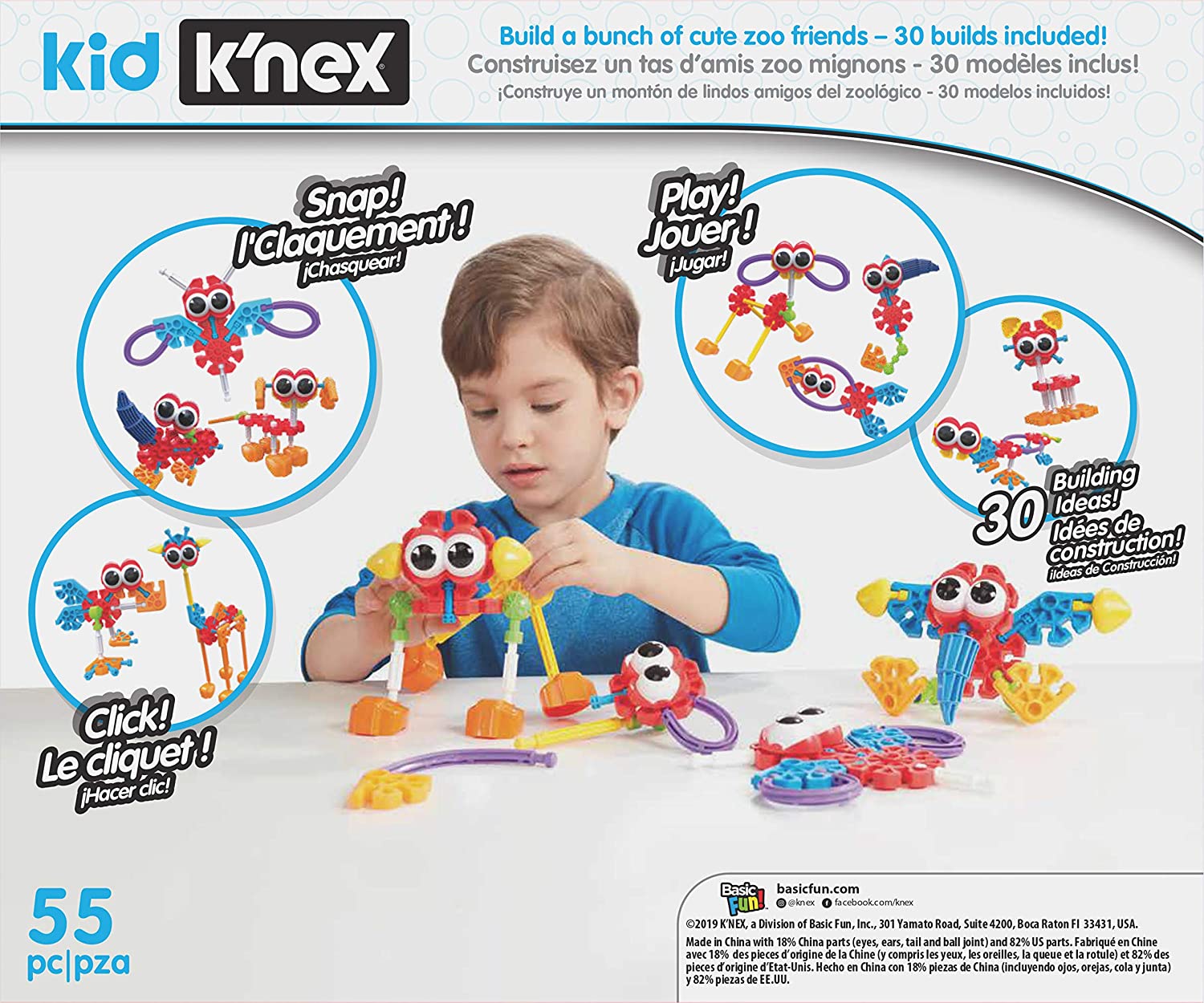 KID K?NEX - Zoo Friends Building Set - 55 Pieces - Ages 3 and Up - Preschool Educational Toy - image 2 of 8