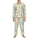 thumbnail image 3 of Balery Dinosaur Pijama para Hombre de Dos Piezas con Manga Larga, Conjunto de Dormir y Descanso Suave con Bolsillos-Large, 3 of 7