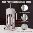 thumbnail image 4 of VEVOR Sausage Stuffer 5lbs/3L Capacity Homemade Sausage Maker Stainless Steel, 4 of 10
