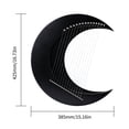 thumbnail image 3 of 8-string Crescent Moon Type Lyre G Key Portable Lyre Steel Wire Strings Stringed Instrument, 3 of 6