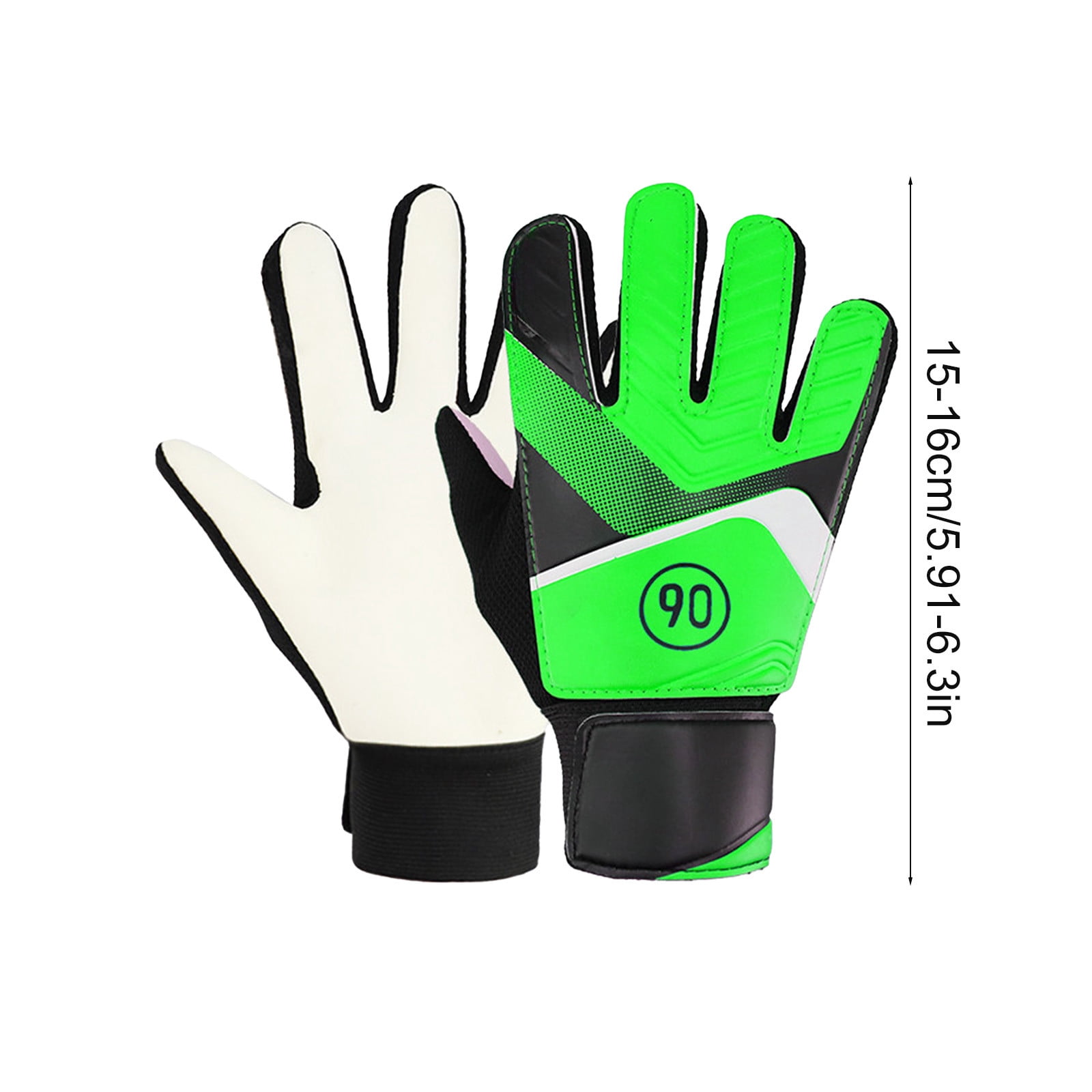 Children's Football Goalkeeper Gloves - Rubber Wallop-Proof Protection, Youth Soccer Goalie Gloves for Boys & Girls, Small/Medium/Large Sizes, Green or Blue