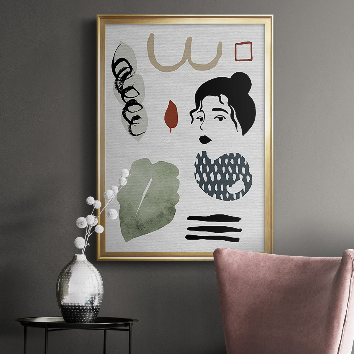 Collected Mindfulness IV Premium Framed Print, in Gold, Black, or Silver - Ready to Hang