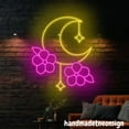 thumbnail image 3 of Handmadetneonsign Cherry Blossom And Moon Neon Sign, Flowers Shop Led Light, Bedroom Wall Art Decor 72710, 3 of 5