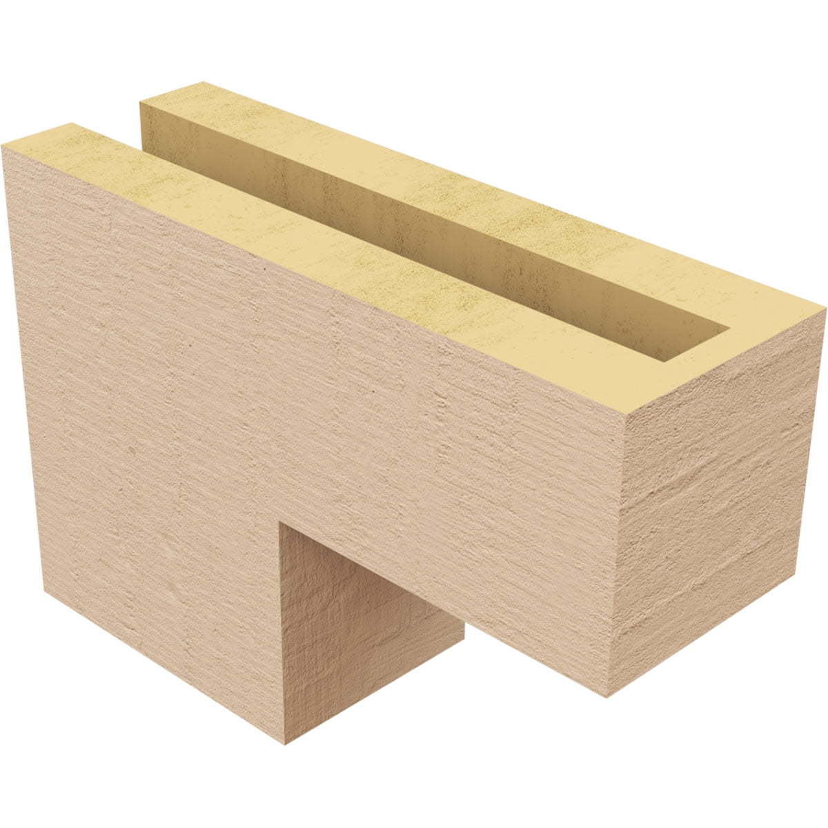 3"W x 9"D x 6"H Classic Chapel Hill Rough Cedar Woodgrain TimberThane Corbel, Primed Tan