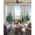 thumbnail image 6 of Green Foggy Forest Blackout Curtains for Bedroom Living Room Darkening Curtains 90 Inch Watercolor Mist Mountains Landscape Black Out Window Curtain Privacy Window Treatment Grommet Drapes 52"x90"x2, 6 of 9