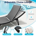 thumbnail image 5 of Homall 3 Pieces Patio Chaise Lounge Chair Sets Outdoor Beach Pool PE Rattan Reclining Chair with Folding Table and Cushion, Beige, 5 of 7