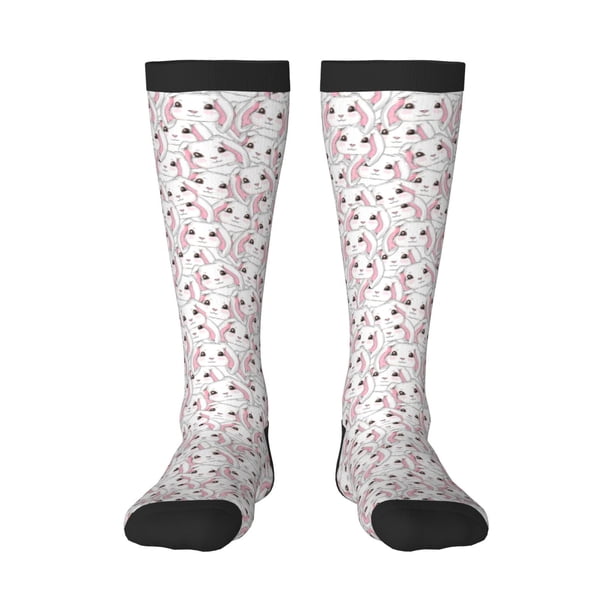 Balery Cute Rabbit Calcetines novedosos Calcetines deportivos Calcetines hasta la rodilla Calcetines de algodón Calcetines originales y geniales