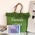 thumbnail image 4 of Bolsas de mano para mujer, Bolsas de mano informales tejidos con borlas de lona, ​​Bolsas grandes de moda Tmvgtek Para Estrenar, 4 of 9