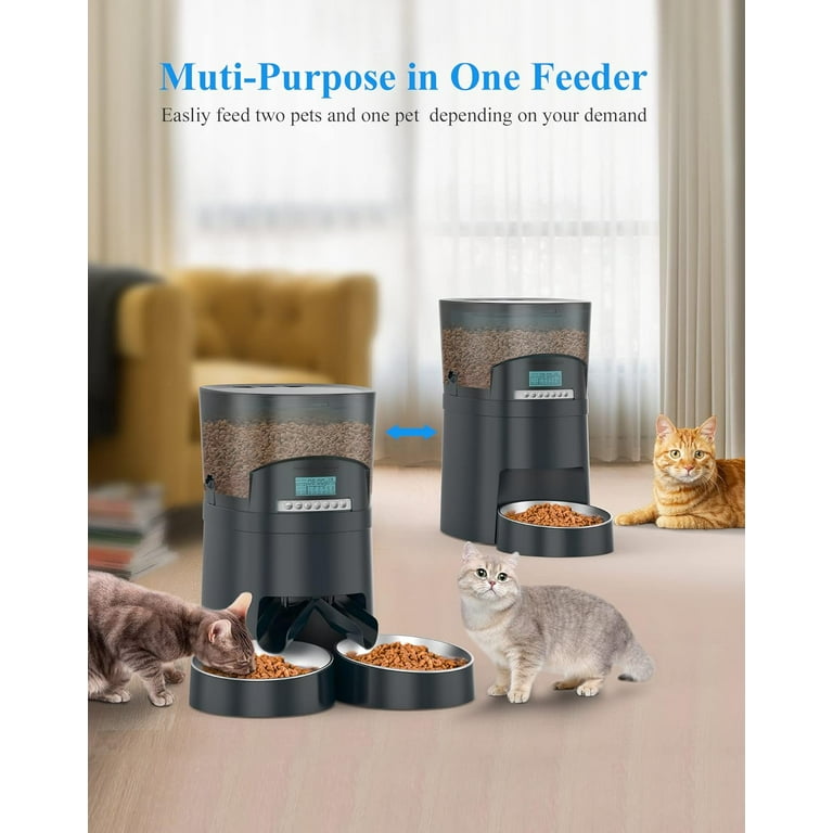 HoneyGuaridan 4.5L Automatic Cat Feeder Meal Control Timer Voice Recorder for Small Dogs Walmart