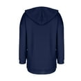 thumbnail image 7 of YUGYXL Womens Fashion Hoodies Pullover Oversized Sweatshirt Long SLeeve Drawstring Hooded Fall Shirts Loose Fit Navy XXL, 7 of 7