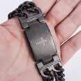 thumbnail image 2 of Stainless Steel Gold Color Cuban Chain Jesus Cross Scripture Bracelet Men s Prayer Amulet Bracelet Religious Christian Jewelry, 2 of 5