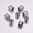 thumbnail image 2 of 100pcs Resistant 316 Surgical Stainless Steel Cord Ends End Caps Column Stainless Steel color 7x6mm Hole: 1mm 5mm inner diameter, 2 of 2