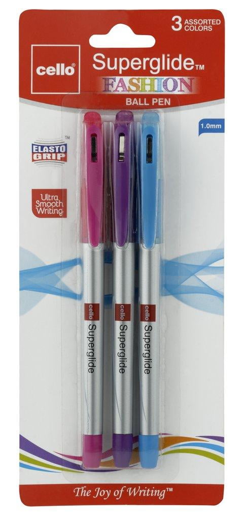 5 Cello TOPBALL-CLICK Ball Pen BLUE0.7mmFor Fast WritingRetractable pen