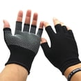 thumbnail image 1 of Guantes de trabajo ligeros para hombre y mujer, antideslizantes, transpirables, sin dedos, para construcción, nailon, Fitness, ciclismo, motocicleta, 1 of 5