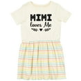 thumbnail image 3 of Inktastic Mimi Loves Me Baby Clothes Girl Girls Toddler Dress, 3 of 5