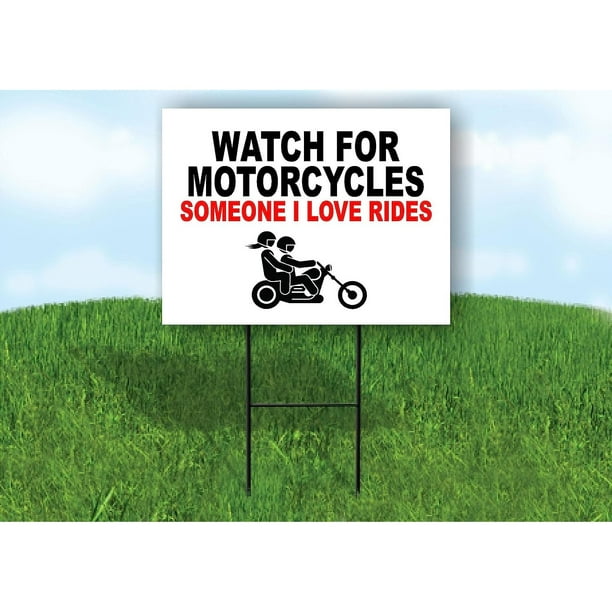 HElectQRIN Double Sided Sign Watch for Motorcycles Someone I Love Rides