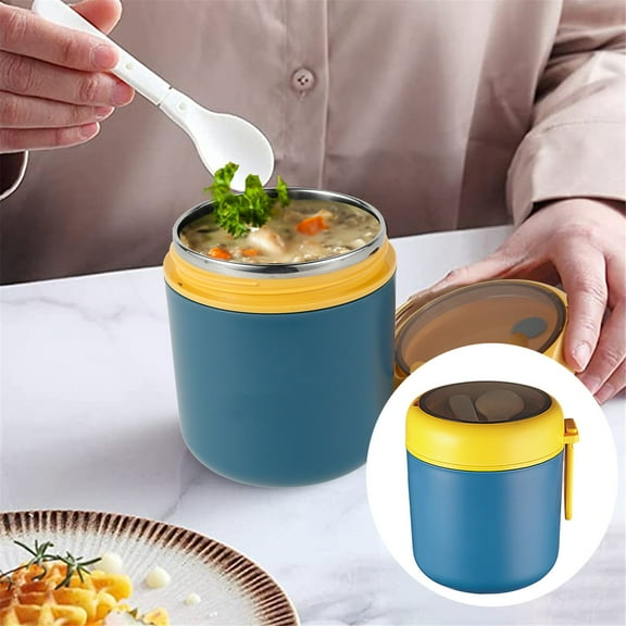 Clearance Storage Containers under $6 Vacuum Insulated Lunch Box Food Container Foldable Spoon Stainless Hot Soup Container Cup Bottle Bowl Hot And Cold Food Adult School Picnic Outdoor Trip