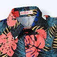 thumbnail image 4 of GYRATEDREAM Toddler Baby Boys Summer 2 Piece Outfits Kids Cartoon Graphic Print Suit Children Short Sleeve Lapel Collar Button down Shirt Tops + Elastic Waist Shorts Set for 12 Months-7 Years, 4 of 8