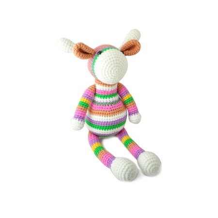 Giraffe Stuffed Toy - Multicolor Giraffe Handmade Amigurumi Stuffed Toy Knit Crochet Doll VAC