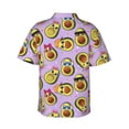 thumbnail image 3 of Daiia Cartoon Avocados Hawaiian Shirt for Men Gentle Cotton Regular Short Sleeve Casual-Medium, 3 of 9
