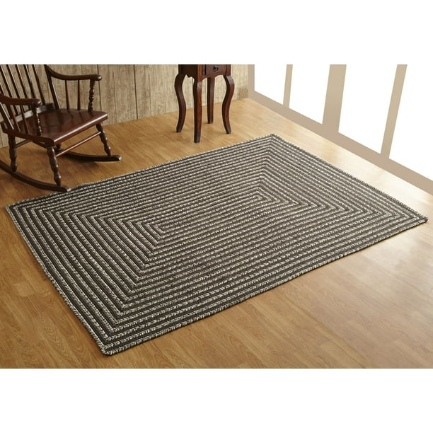 Parqueet Tweed Braided Rug 2X3 Brown