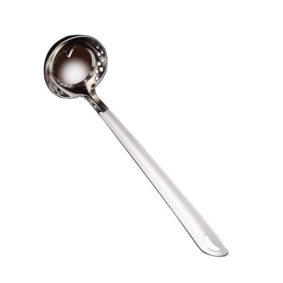 ITSELFER Soup Ladle Stainless Steel Ladles Spoon Slotted Colander Spoon Hot Pot Spoon Gravy Ladles For Serving Gravy Hot Pot Restaurant