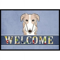 Caroline's Treasures BB1414JMAT Borzoi Welcome Door Mat, Indoor Rug or Outdoor Welcome Mat 24x36 Doormat , 36"L x 24"W,