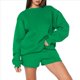 thumbnail image 2 of Suéteres de Cuello Redondo de de Gran Tamaño para Mujer, Tops Bonitos para Otoño e Invierno, Ropa Preppy para Chicas Adolescentes Verde L, 2 of 9