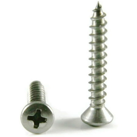 

Sheet Metal Screws Stainless Steel Phillips Oval Head #10 x 1-3/4 QTY 50