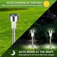 thumbnail image 4 of Fohil 10 Pack Solar Pathway Lights Outdoor, Waterproof Solar Garden Lights LED Stainless Steel Solar Lights for Walkway Path Driveway Patio Yard Lawn Decor Cool White, 4 of 6