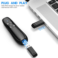 thumbnail image 3 of Clicker de Présentation Sans Fil Télécommande RF 2.4GHz USB Rechargeable PowerPoint pour Ordinateur/ordinateur Portable, 3 of 5