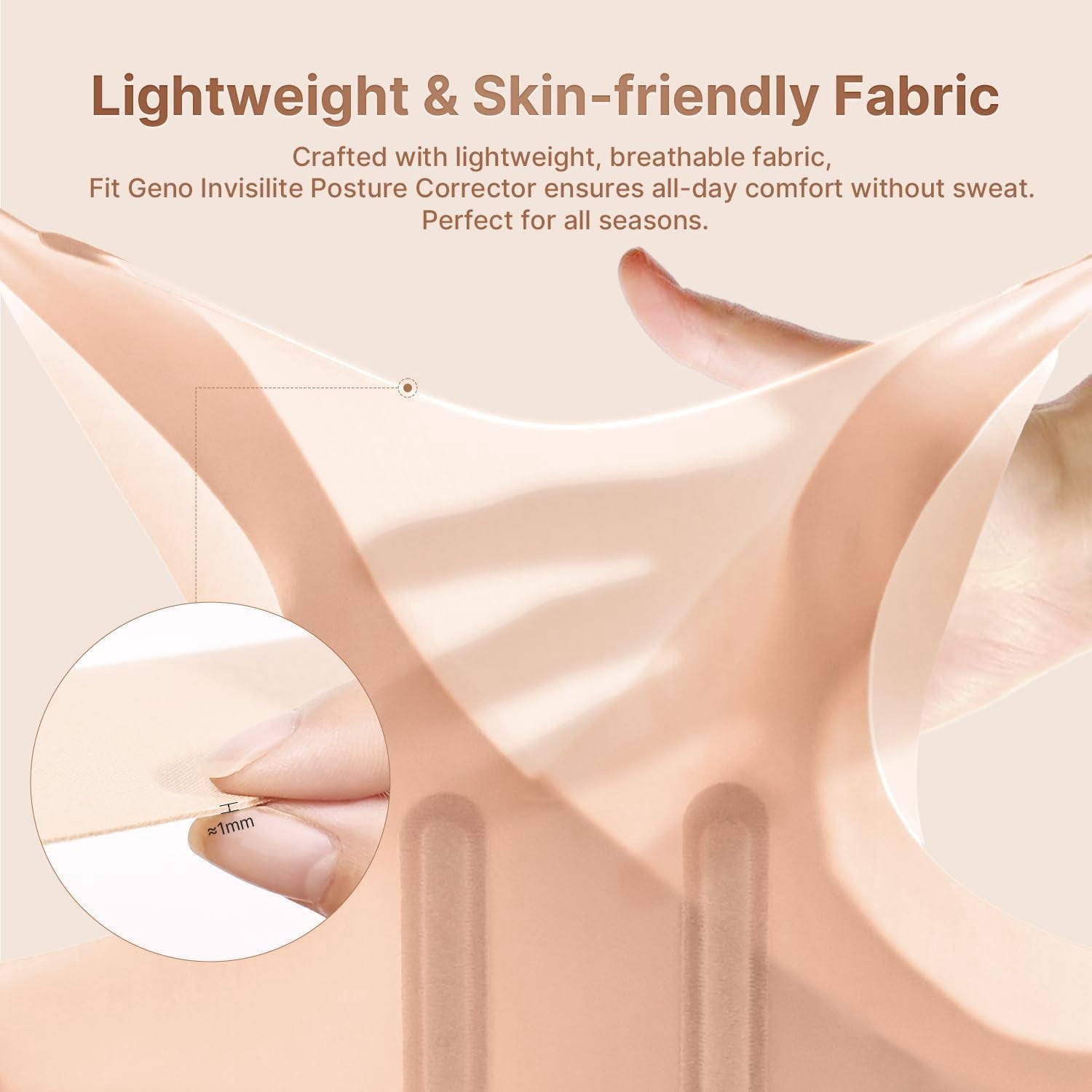 MUSICOZY Upgraded Invisible Back Brace Posture Corrector for Women, Invisible and Lightweight Back Support for Neck, Shoulder, and Upper Back Pain Relief – Improves Posture, Corrects Hunchback, Small