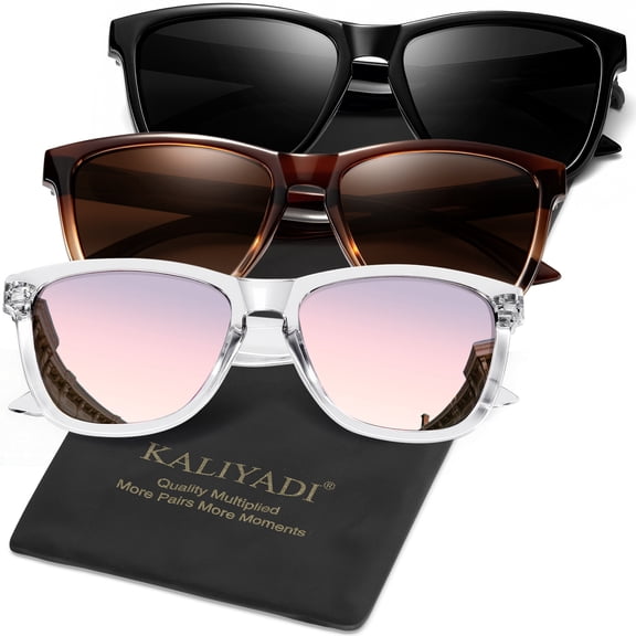 KALIYADI Womens Sunglasses Polarized Sunglasses Women Trendy Retro Sun Glasses with UV Protection