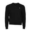 New Brooks Brothers Mens Black Merino Wool Blend V-Neck Sweater Sz Large L 3637-6