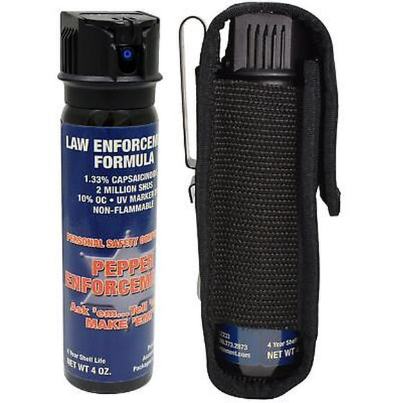 Pepper Enforcement 4 oz. Foam Police Strength 10% OC Spray with Holster