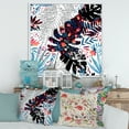 thumbnail image 2 of Abstract Tropical Floral Patchwork I 30 in x 30 in Framed Painting Canvas Art Print, by Designart, 2 of 5