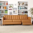 thumbnail image 6 of Ashcroft Modern Genuine Italian Leather Right-Facing Power Reclining Sofa, Tan, 6 of 6