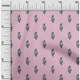thumbnail image 1 of oneOone Viscose Chiffon Pastel Pink Fabric Leaves & Floral Block Dress Material Fabric Print Fabric By The Yard 42 Inch Wide, 1 of 4